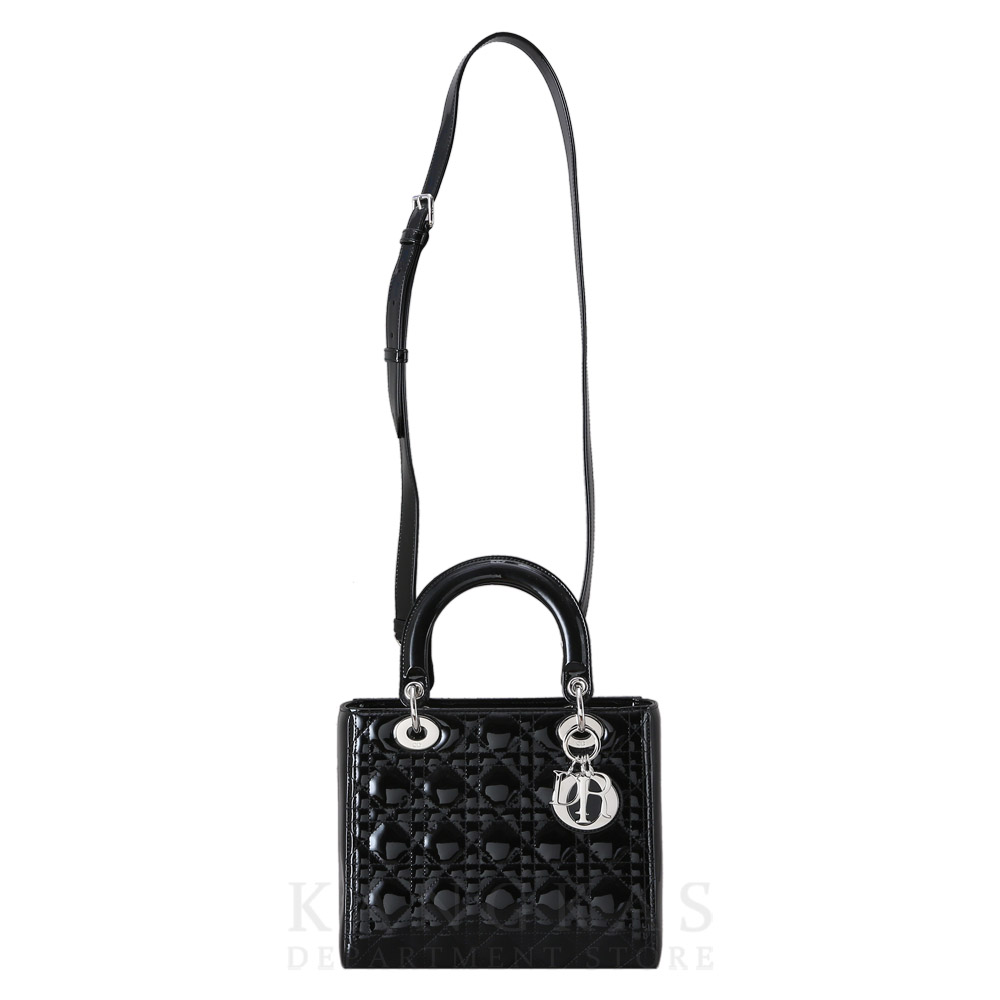 CHRISTIAN DIOR(USED)크리스찬디올 레이디디올 페이던트 미듐 블랙